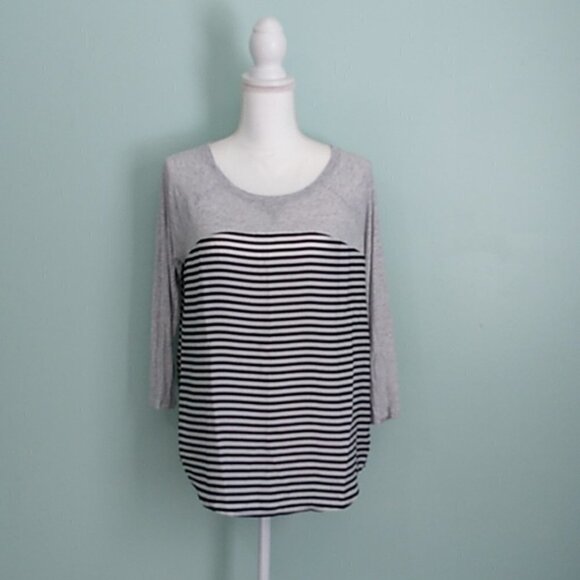 NWOT EXPRESS Striped Pullover Casual Top - Picture 1 of 11